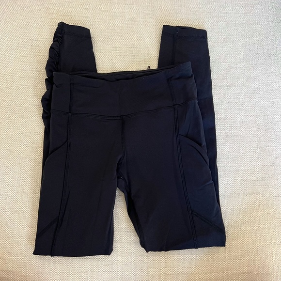 lululemon athletica Pants - Lululemon Running Leggings Pockets Black Size 2